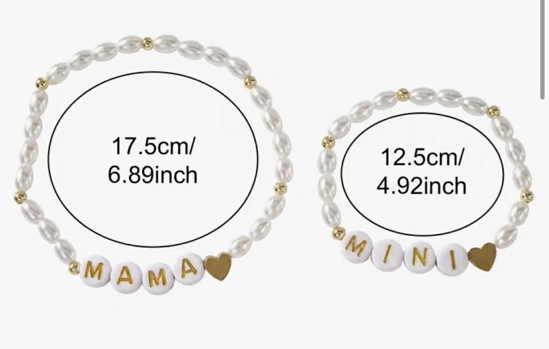 Mom & Daughter beaded Bracelets