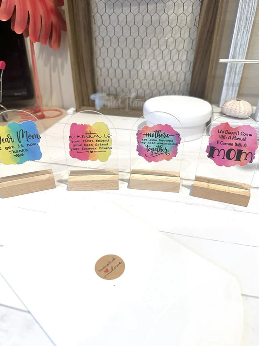 Mom & Mother Acrylic Desk Sitters