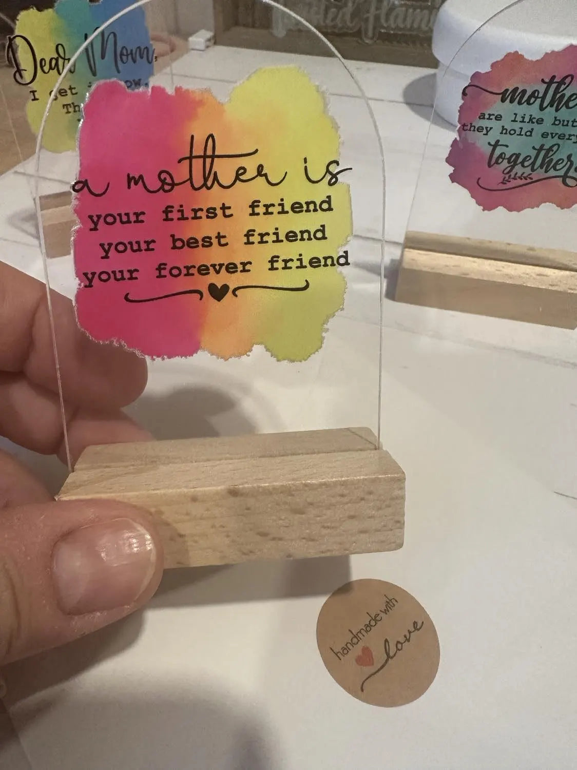 Mom & Mother Acrylic Desk Sitters