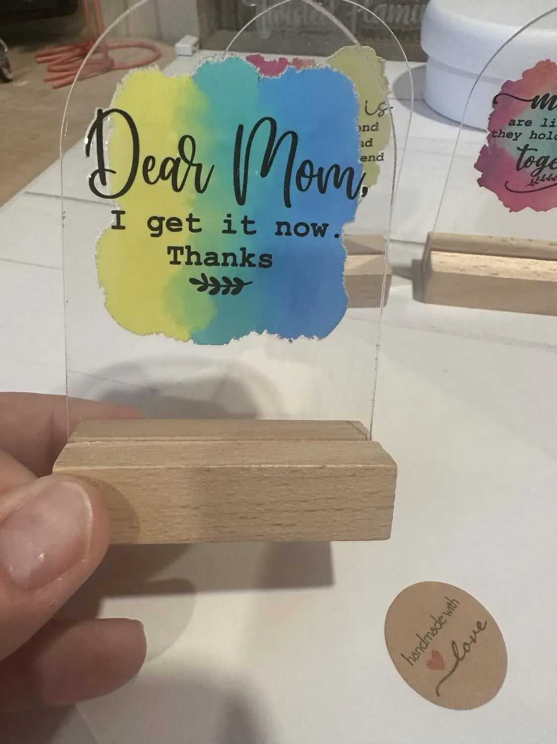 Mom & Mother Acrylic Desk Sitters