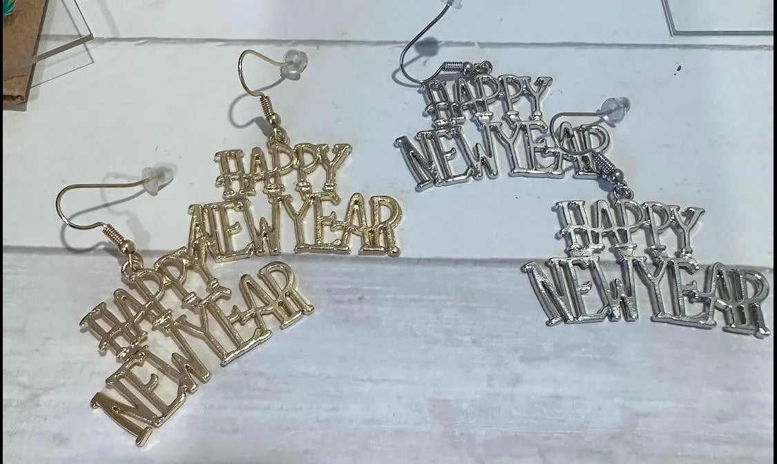 Happy New Year Earrings