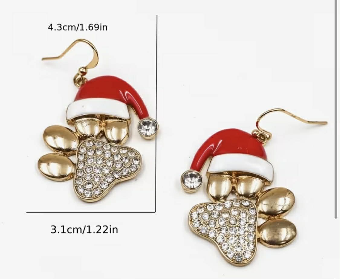 Santa Paw Earrings