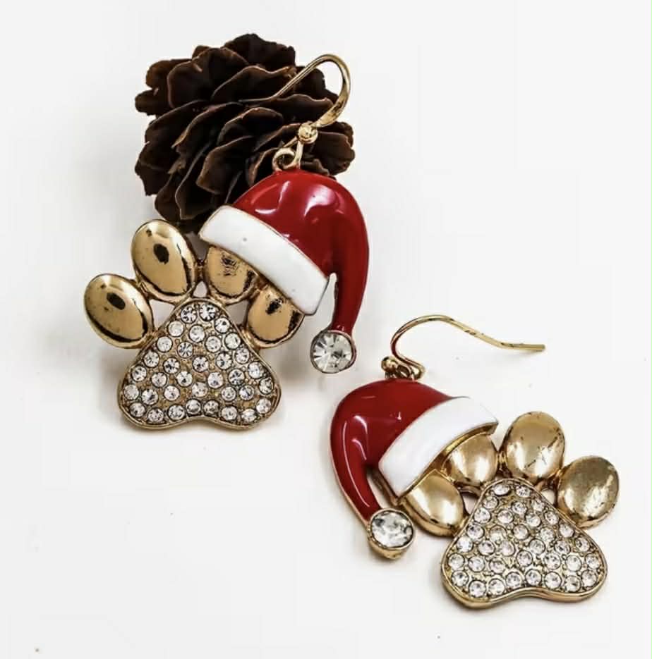 Santa Paw Earrings