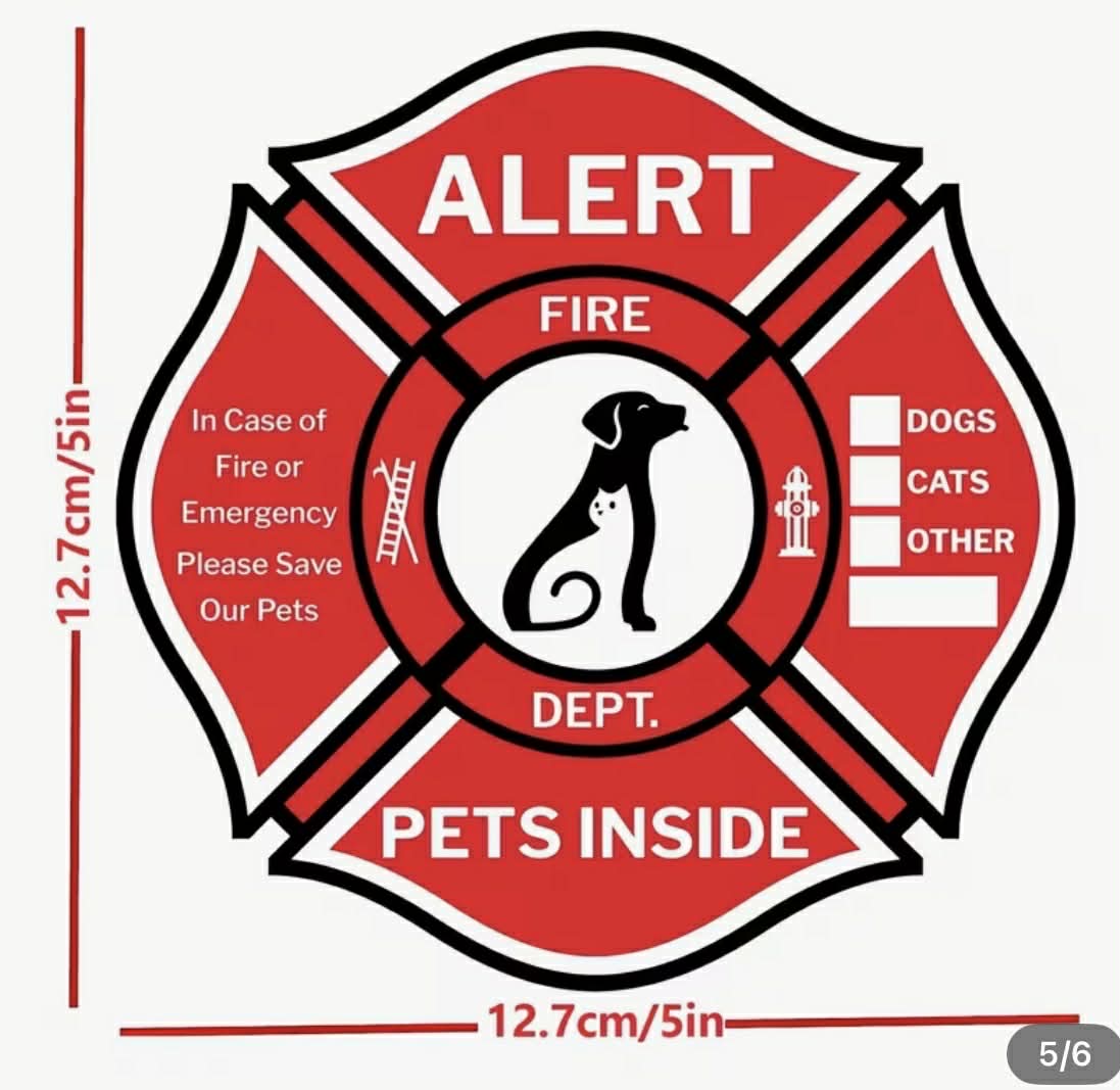 Pet Alert Safety Stickers