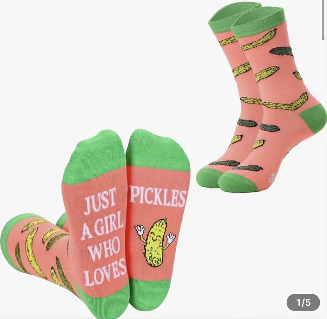 Just a Girl who Loves Pickles Socks