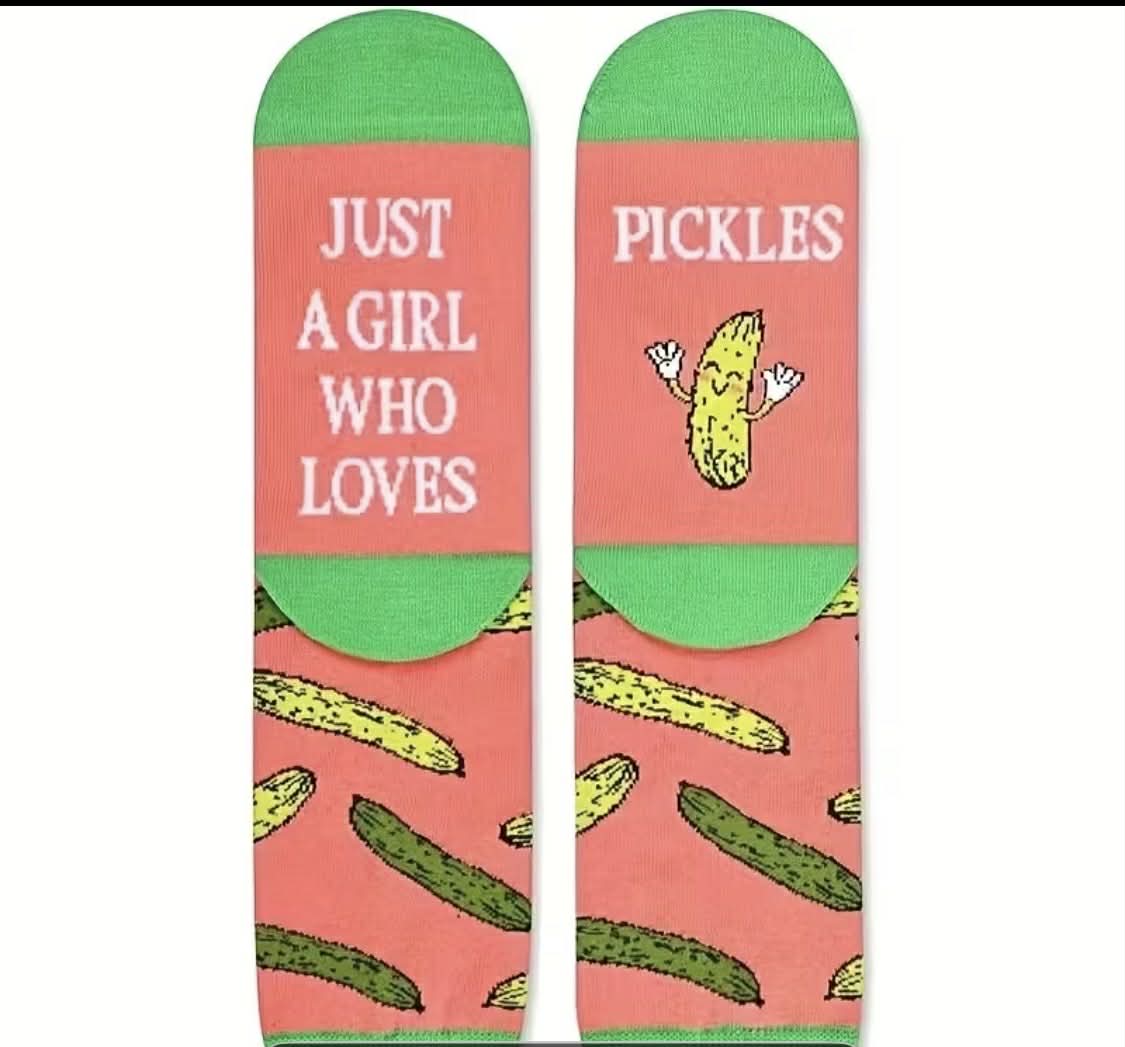 Just a Girl who Loves Pickles Socks