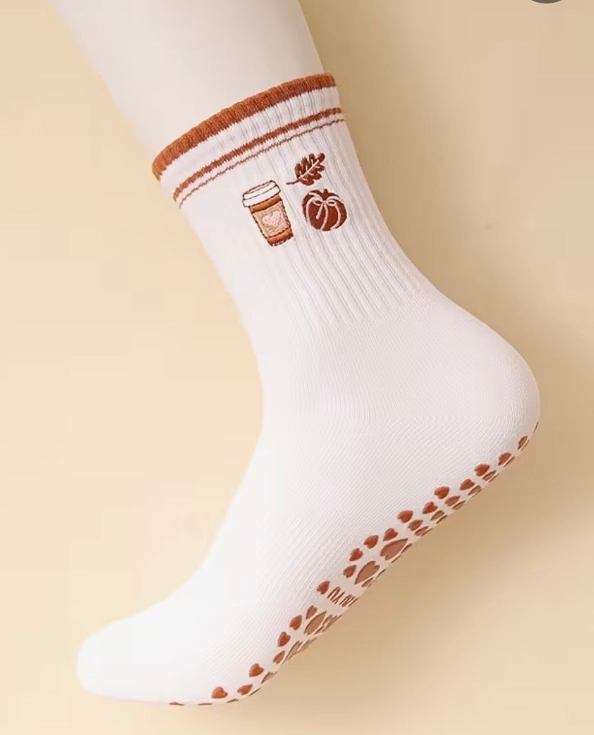 Fall Pilates Socks