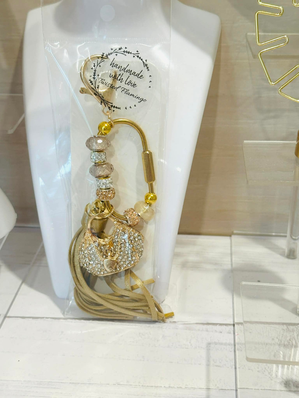 Sparkly Purse Tassel Carabiner
