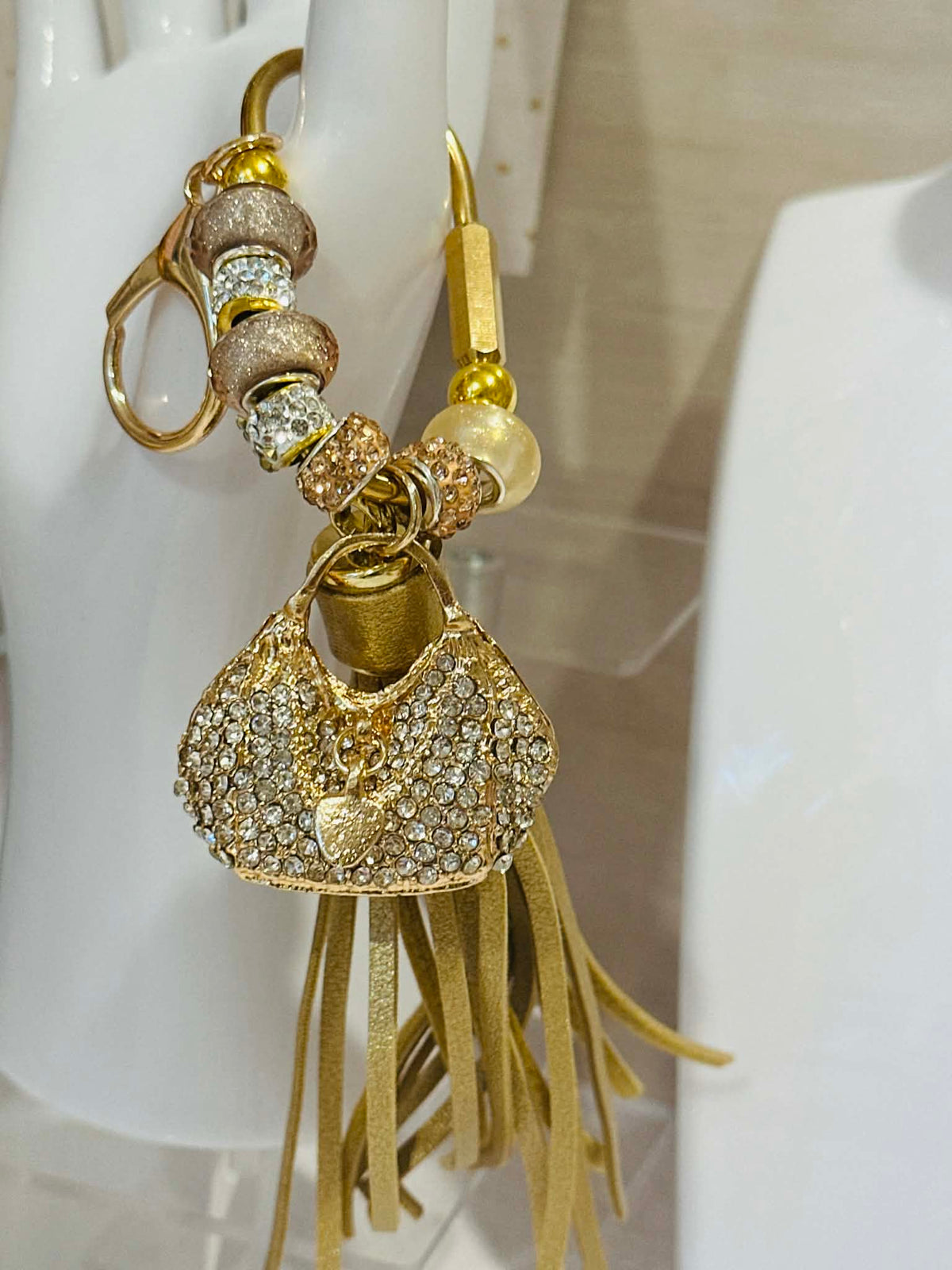 Sparkly Purse Tassel Carabiner
