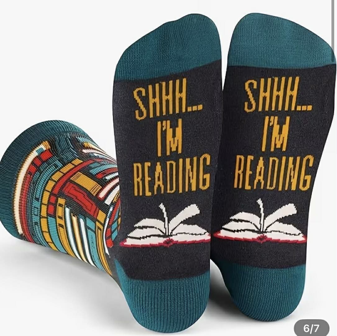 Shhh i'm Reading Novelty Socks