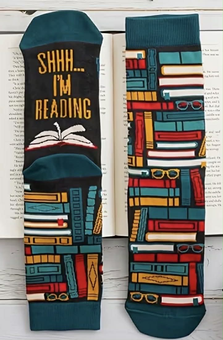 Shhh i'm Reading Novelty Socks