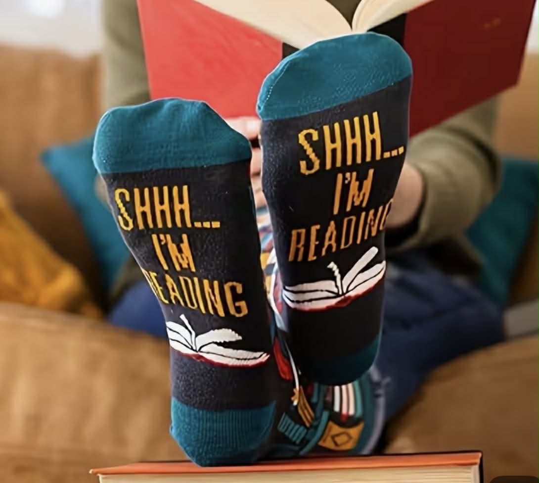 Shhh i'm Reading Novelty Socks