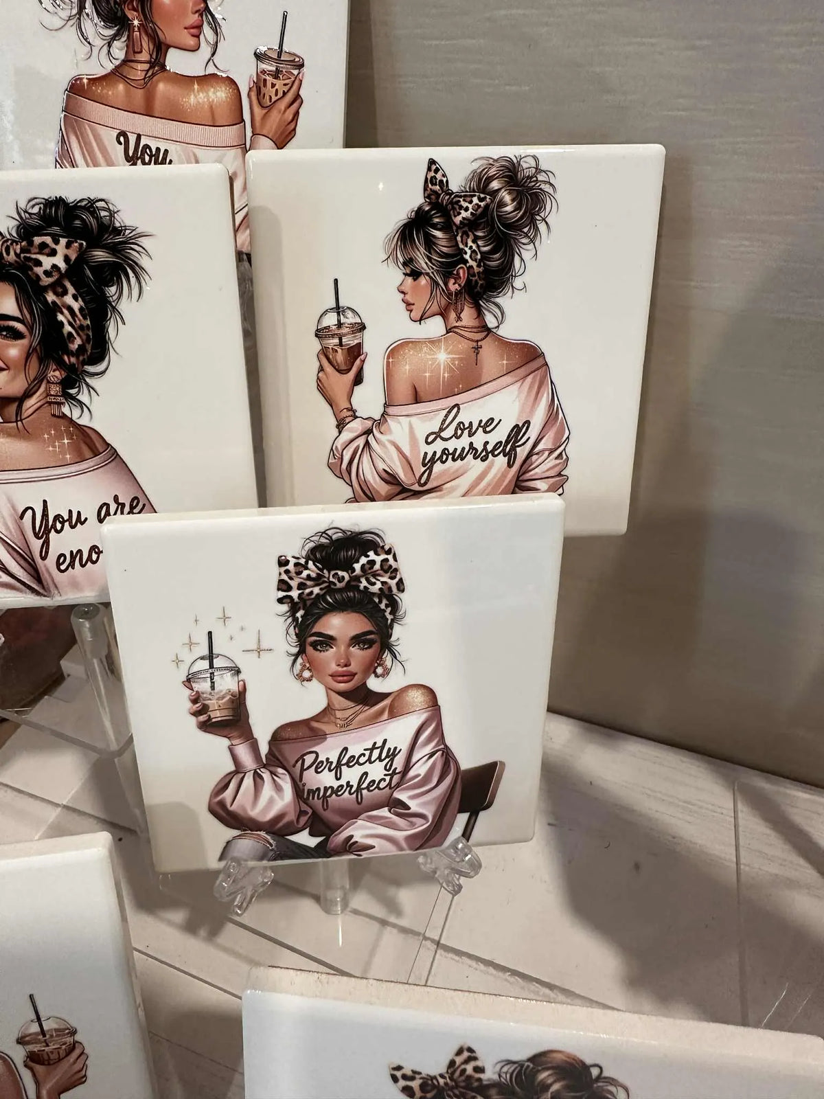 Self Love Ceramic Tile Art