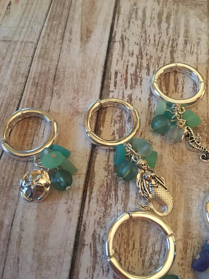 Seaglass Stretch Rings