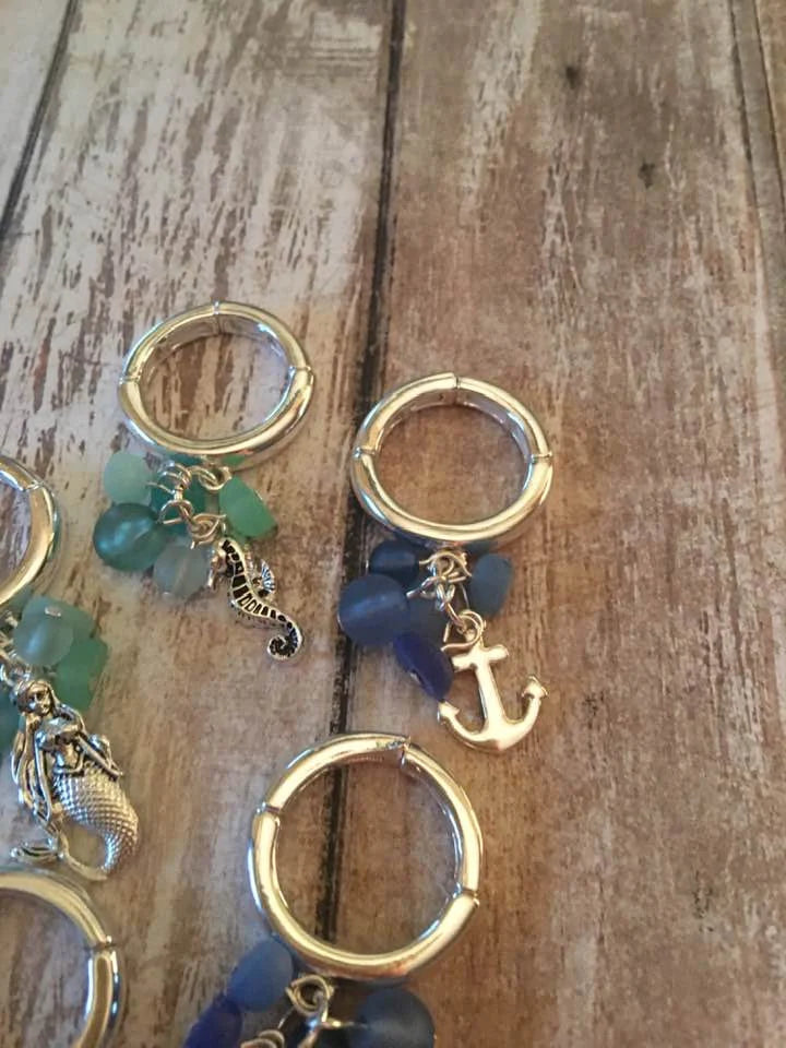 Seaglass Stretch Rings