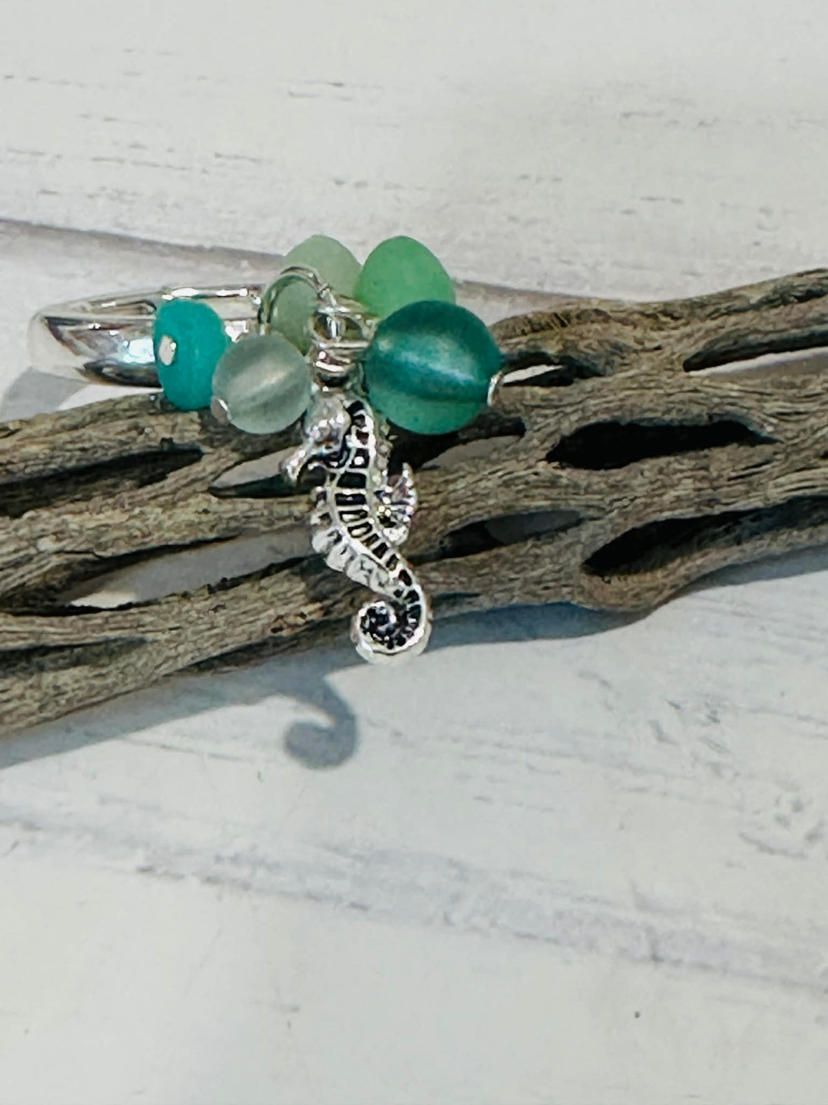 Seaglass Stretch Rings