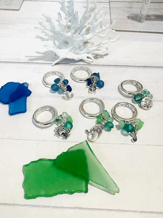 Seaglass Stretch Rings