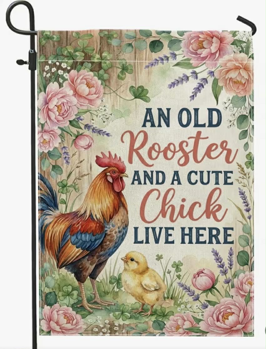 Rooster Garden Flag