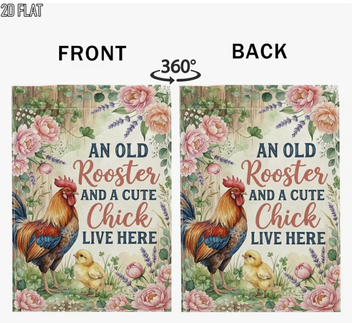 Rooster Garden Flag