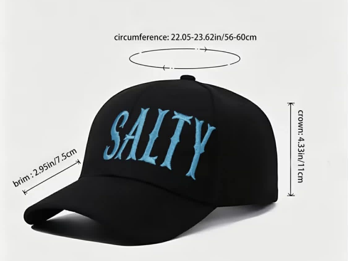 Salty Embroidered Baseball Hat