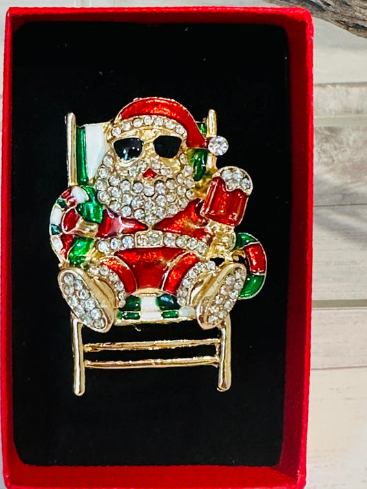 Santa Brooch