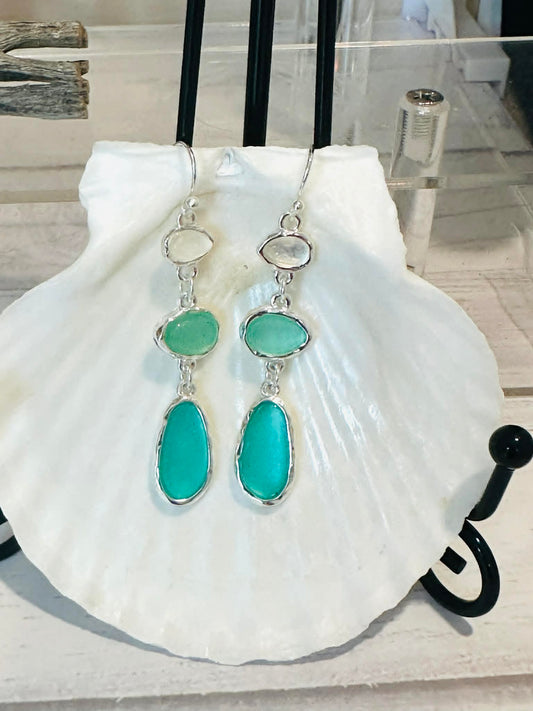 Seaglass Dangle Earrings