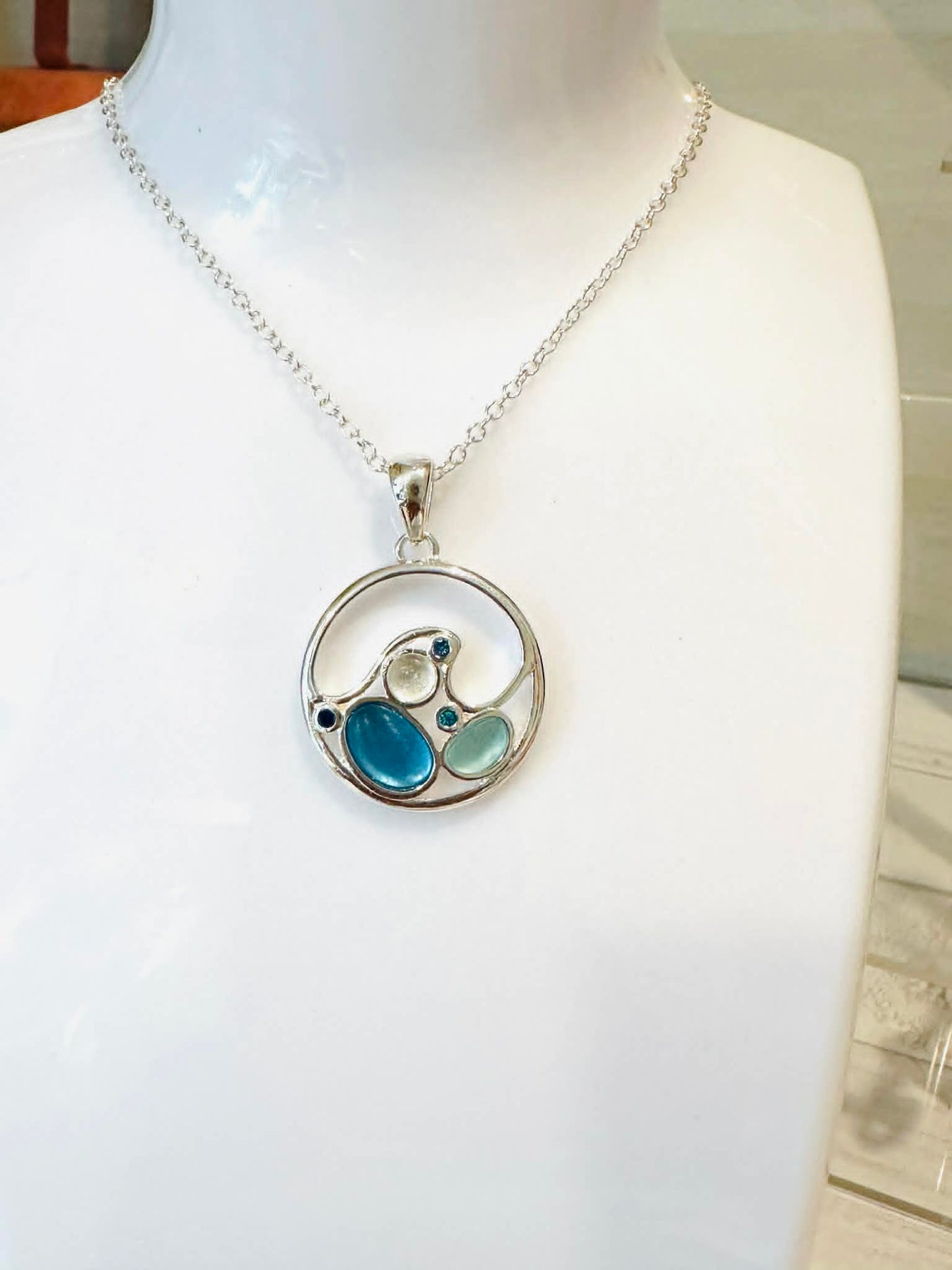 Seaglass Wave Necklace