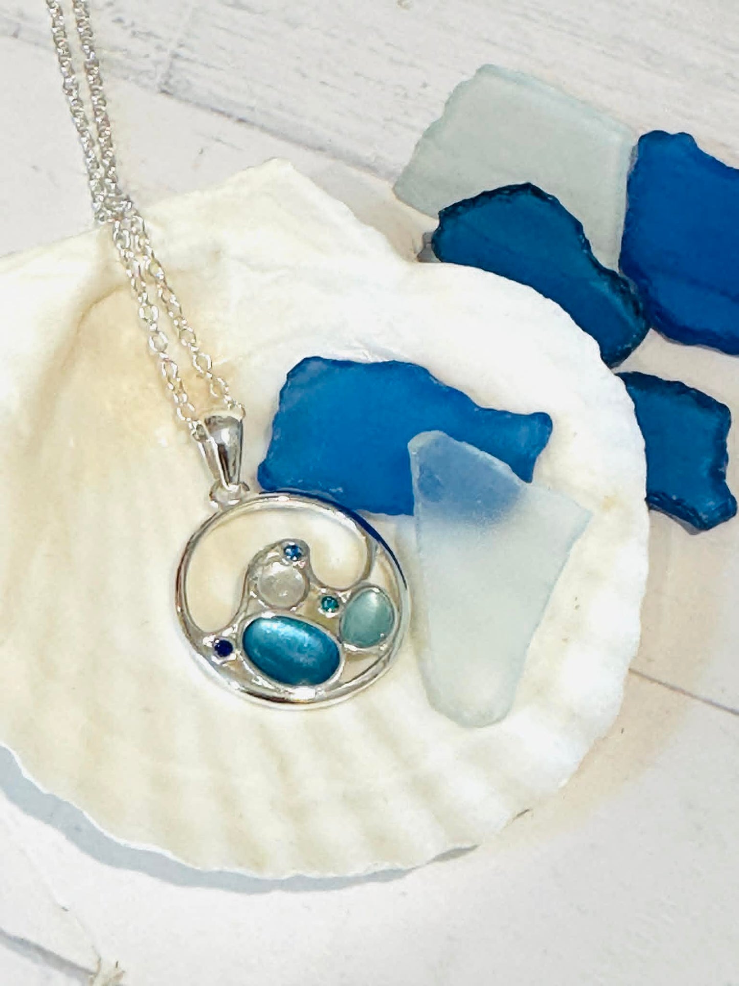 Seaglass Wave Necklace