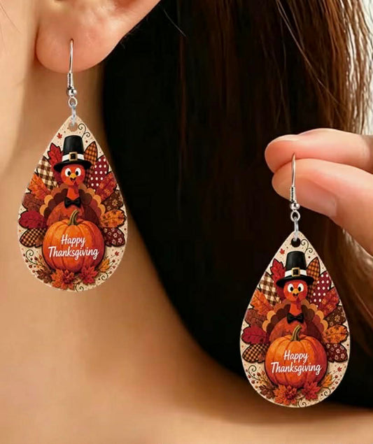HappyThanksgiving Earrings
