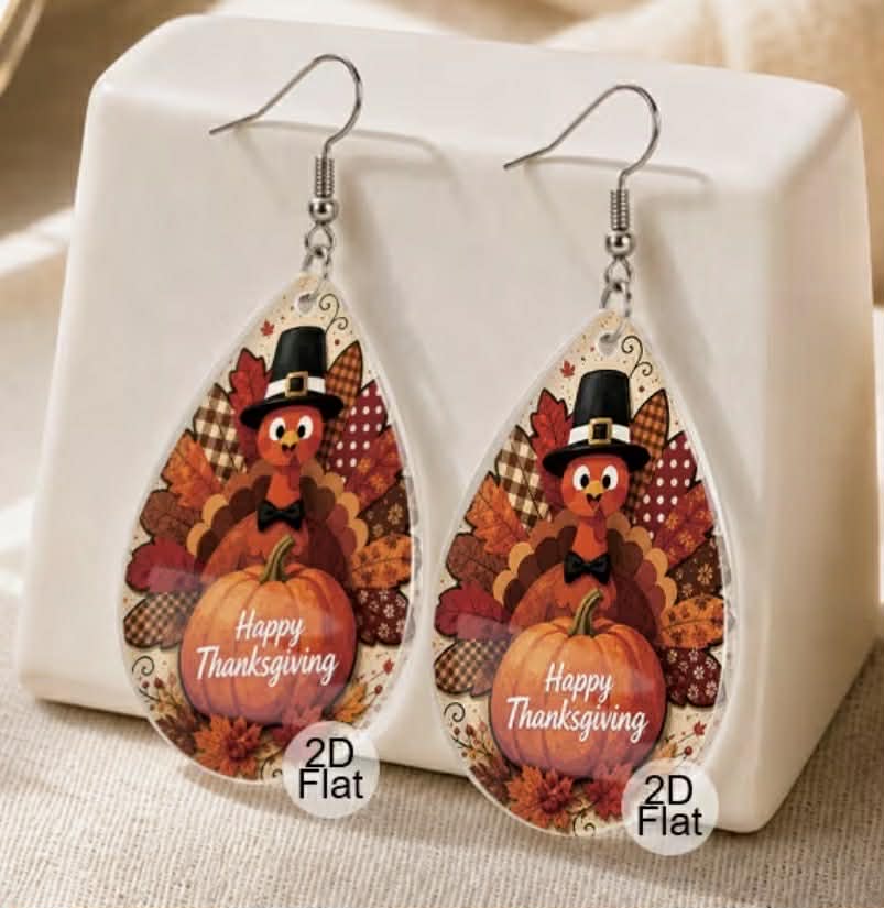 HappyThanksgiving Earrings
