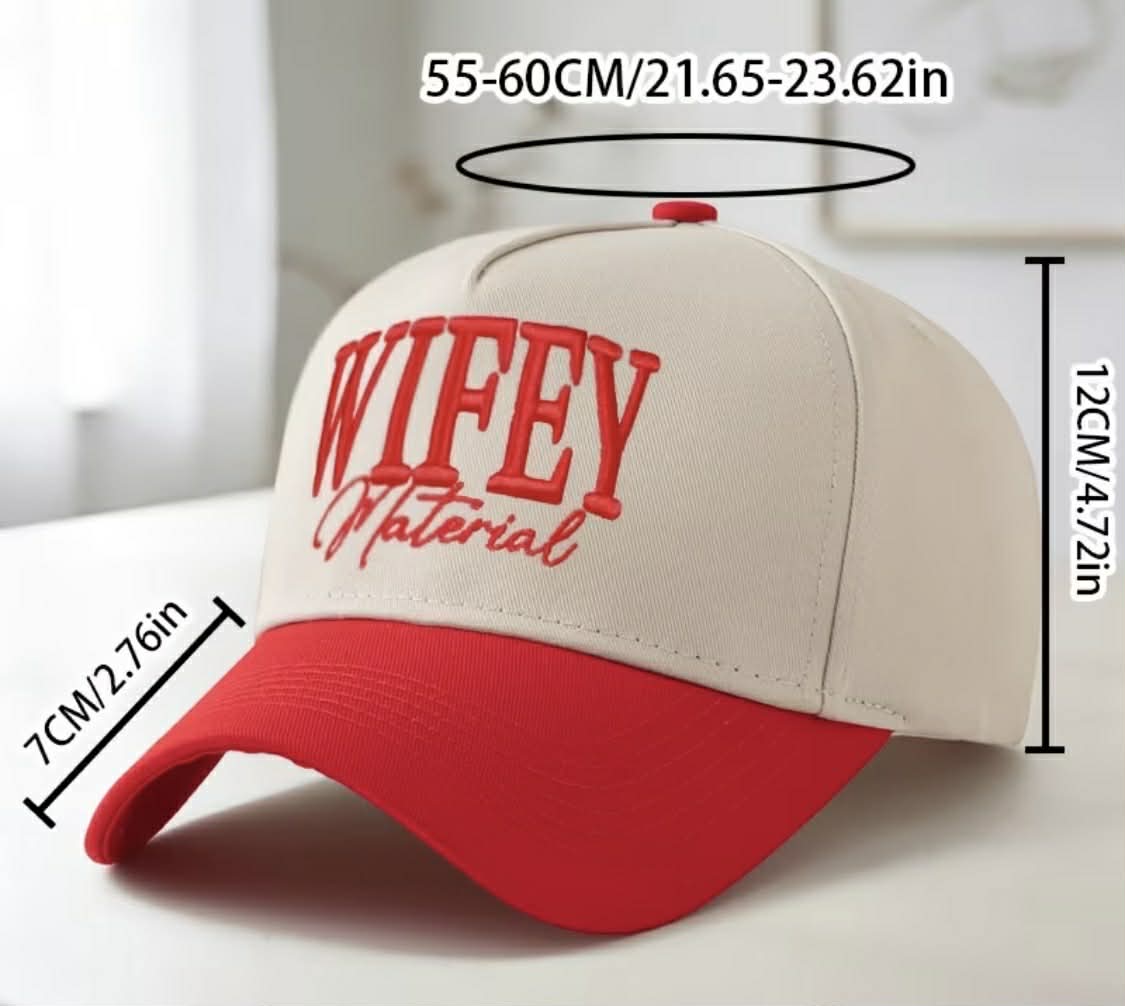 Wifey Material Leopard  Baseball Cap